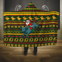 Amazing Cowboy Santa Claus Christmas Hooded Blanket Xmas Holiday Patterns - Wonder Print Shop