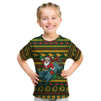 Amazing Cowboy Santa Claus Christmas Kid T Shirt Xmas Holiday Patterns - Wonder Print Shop