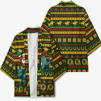 Amazing Cowboy Santa Claus Christmas Kimono Xmas Holiday Patterns - Wonder Print Shop