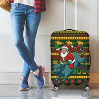 Amazing Cowboy Santa Claus Christmas Luggage Cover Xmas Holiday Patterns - Wonder Print Shop