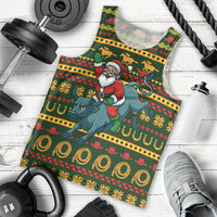 Amazing Cowboy Santa Claus Christmas Men Tank Top Xmas Holiday Patterns - Wonder Print Shop