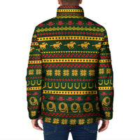 Amazing Cowboy Santa Claus Christmas Padded Jacket Xmas Holiday Patterns - Wonder Print Shop