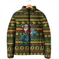 Amazing Cowboy Santa Claus Christmas Padded Jacket Xmas Holiday Patterns - Wonder Print Shop