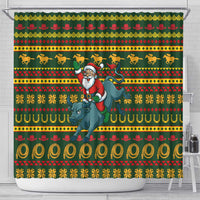 Amazing Cowboy Santa Claus Christmas Shower Curtain Xmas Holiday Patterns - Wonder Print Shop