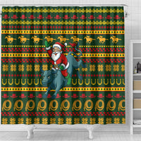 Amazing Cowboy Santa Claus Christmas Shower Curtain Xmas Holiday Patterns - Wonder Print Shop