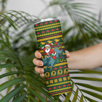 Amazing Cowboy Santa Claus Christmas Skinny Tumbler Xmas Holiday Patterns - Wonder Print Shop