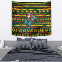 Amazing Cowboy Santa Claus Christmas Tapestry Xmas Holiday Patterns - Wonder Print Shop