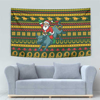 Amazing Cowboy Santa Claus Christmas Tapestry Xmas Holiday Patterns - Wonder Print Shop