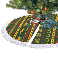 Amazing Cowboy Santa Claus Christmas Tree Skirt Xmas Holiday Patterns - Wonder Print Shop