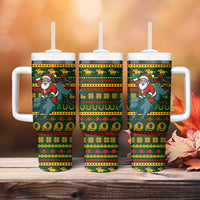 Amazing Cowboy Santa Claus Christmas Tumbler With Handle Xmas Holiday Patterns - Wonder Print Shop
