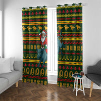 Amazing Cowboy Santa Claus Christmas Window Curtain Xmas Holiday Patterns - Wonder Print Shop