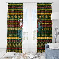 Amazing Cowboy Santa Claus Christmas Window Curtain Xmas Holiday Patterns - Wonder Print Shop