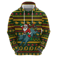 Amazing Cowboy Santa Claus Christmas Zip Hoodie Xmas Holiday Patterns - Wonder Print Shop