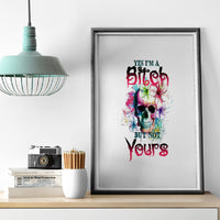Yes I'm A B But Not Yours Canvas Wall Art - Wonder Print Shop