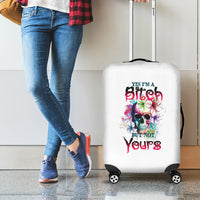 Yes I'm A B But Not Yours Luggage Cover - Wonder Print Shop