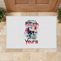Yes I'm A B But Not Yours Rubber Doormat - Wonder Print Shop