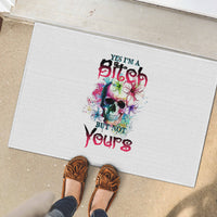 Yes I'm A B But Not Yours Rubber Doormat - Wonder Print Shop