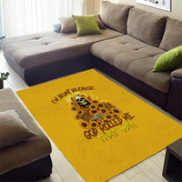 I'm Blunt Because God Rolled Me Sunflower Reaper Area Rug - Wonder Print Shop