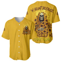 I'm Blunt Because God Rolled Me Sunflower Reaper Baseball Jersey - Wonder Print Shop