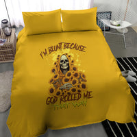 I'm Blunt Because God Rolled Me Sunflower Reaper Bedding Set - Wonder Print Shop