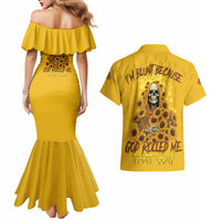 I'm Blunt Because God Rolled Me Sunflower Reaper Couples Matching Mermaid Dress and Hawaiian Shirt - Wonder Print Shop