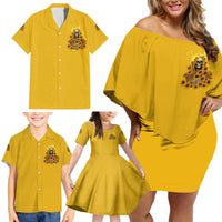 I'm Blunt Because God Rolled Me Sunflower Reaper Family Matching Off Shoulder Short Dress and Hawaiian Shirt - Wonder Print Shop