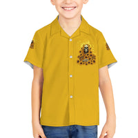 I'm Blunt Because God Rolled Me Sunflower Reaper Family Matching Short Sleeve Bodycon Dress and Hawaiian Shirt - Wonder Print Shop