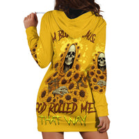 I'm Blunt Because God Rolled Me Sunflower Reaper Hoodie Dress - Wonder Print Shop