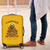 I'm Blunt Because God Rolled Me Sunflower Reaper Luggage Cover - Wonder Print Shop