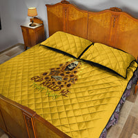 I'm Blunt Because God Rolled Me Sunflower Reaper Quilt Bed Set - Wonder Print Shop