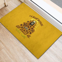 I'm Blunt Because God Rolled Me Sunflower Reaper Rubber Doormat - Wonder Print Shop