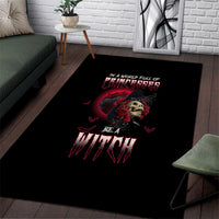 In A World Full Of Princesses Be A Witch Rose Skull Area Rug - Wonder Print Shop