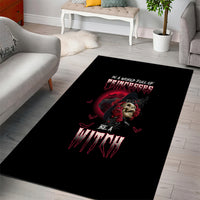 In A World Full Of Princesses Be A Witch Rose Skull Area Rug - Wonder Print Shop