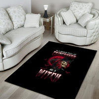 In A World Full Of Princesses Be A Witch Rose Skull Area Rug - Wonder Print Shop