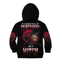 In A World Full Of Princesses Be A Witch Rose Skull Kid Hoodie - Wonder Print Shop