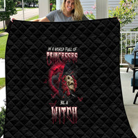 In A World Full Of Princesses Be A Witch Rose Skull Quilt - Wonder Print Shop