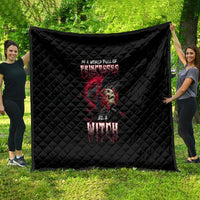 In A World Full Of Princesses Be A Witch Rose Skull Quilt - Wonder Print Shop