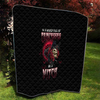 In A World Full Of Princesses Be A Witch Rose Skull Quilt - Wonder Print Shop