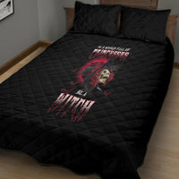In A World Full Of Princesses Be A Witch Rose Skull Quilt Bed Set - Wonder Print Shop