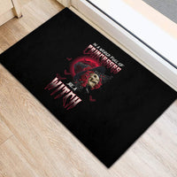 In A World Full Of Princesses Be A Witch Rose Skull Rubber Doormat - Wonder Print Shop