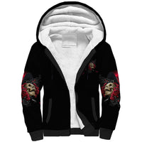 In A World Full Of Princesses Be A Witch Rose Skull Sherpa Hoodie - Wonder Print Shop