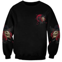 In A World Full Of Princesses Be A Witch Rose Skull Sweatshirt - Wonder Print Shop