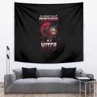 In A World Full Of Princesses Be A Witch Rose Skull Tapestry - Wonder Print Shop