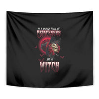 In A World Full Of Princesses Be A Witch Rose Skull Tapestry - Wonder Print Shop