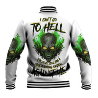 I Can't Go To Hell Fire Eyes Skull Baseball Jacket - Wonder Print Shop