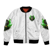 I Can't Go To Hell Fire Eyes Skull Bomber Jacket - Wonder Print Shop