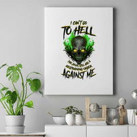 I Can't Go To Hell Fire Eyes Skull Canvas Wall Art - Wonder Print Shop