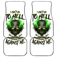 I Can't Go To Hell Fire Eyes Skull Car Mats - Wonder Print Shop