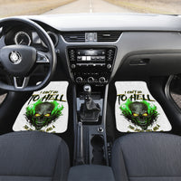 I Can't Go To Hell Fire Eyes Skull Car Mats - Wonder Print Shop
