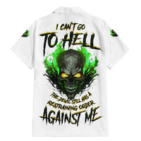 I Can't Go To Hell Fire Eyes Skull Family Matching Mermaid Dress and Hawaiian Shirt - Wonder Print Shop